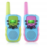 Set 2 statii walkie talkie copii, antena, lanterna, raza de actiune de pana 6