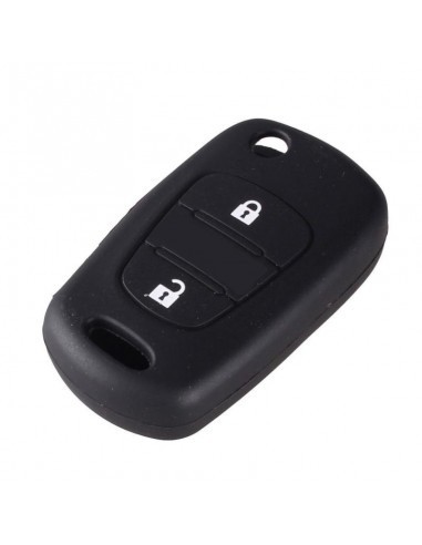 Husa cheie auto din silicon Kia Hyundai 2 butoane Negru