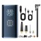 Pompa auto electrica cu manometru digital, baterie 4000 mAh, compresor portabil 150 PSI, ecran LCD, incarcare USB-C si auto, lanterna LED, negru