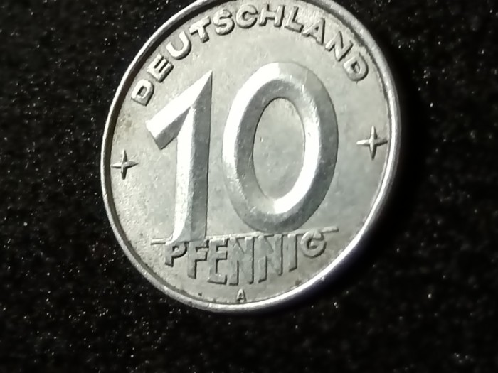 10 pfennig 1952 A (in capsula) DDR, UNC + Luciu , impecabila [poze]. Discount conform descriere [10 - 20 %. Vezi descrierea.].