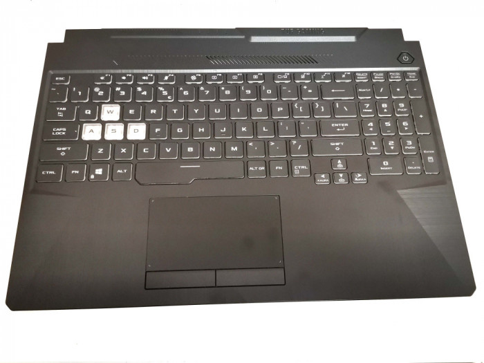 Carcasa superioara cu tastatura palmrest Laptop Gaming, Asus, TUF A15 FA506II, FA506IH, 3BBKXTAJN00, 90NR03M1-R31UI0, iluminata, layout US