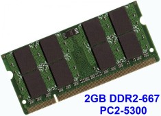 2GB DDR2-667 PC2-5300 667MHz , Memorie LAPTOP DDR2 , Testata cu Memtest86+ foto