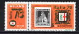 UNGARIA 1976, Expo Filatelica Italia 76, MNH, serie neuzata
