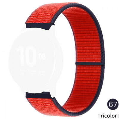 Curea textila compatibila cu Pebble Time, Telescoape QR, 22mm, Black Cherry foto