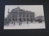 Carte Poștală Vintage Elveția - Teatrul din Geneva , Arhitectură Neoclasică cu Colonadă (cel mai probabil din perioada 1900&ndash;1940)