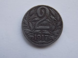 2 HELLER 1917 IMPERIUL AUSTRO-UNGAR