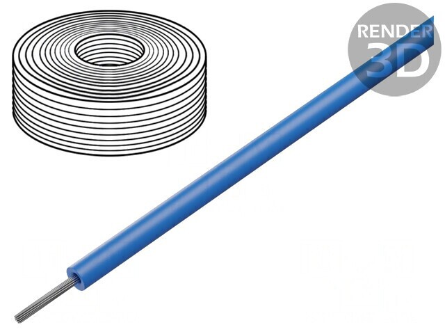 Cablu silicon albastru 150&deg;C 600V 10AWG 7,5m