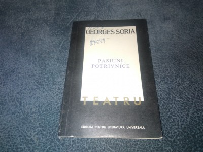 GEORGES SORIA - PASIUNI POTRIVNICE foto