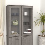 vidaXL Rafturi superioare dulap, gri deschis, 85x35x100 cm, lemn pin