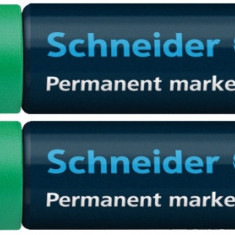 Permanent Marker Schneider Maxx 250, Varf Tesit 2+7mm - Verde
