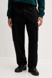 Kaotiko pantaloni de bumbac culoarea negru, fason cargo, high waist, AR010-01-K002