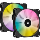 Ventilator PC, iCUE SP140 RGB ELITE Performance 140mm Dual Fan Kit, Corsair