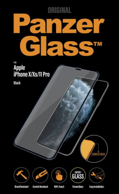 PanzerGlass - Geam Securizat Standard Fit pentru iPhone X, XS ?i 11 Pro, black foto