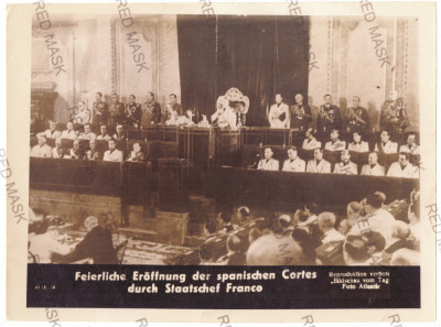 5336 - SPANIA, Deschiderea lucrarilor Parlamentului de catre FRANCO - old PHOTO foto