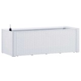 Strat inaltat gradina cu sistem auto-udare, alb, 100x43x33 cm