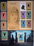Coreea 1982 Goethe, Charlotte von Stein, aniversare serie 4v + blocuri Neștampilată, Korea 1982, Nestampilat