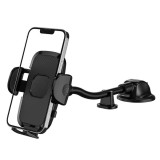 Suport auto pentru telefon, prindere pe bord, ajustare unghi 360 grade, negru