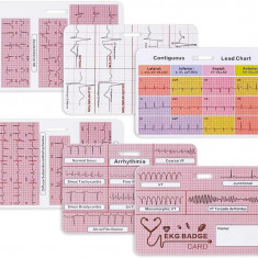 Lol EKG Card Badge, Cardiac Badge Buddy ECG Rate Cards, Telemetrie Card cu EKG R