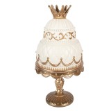 Cumpara ieftin Decoratiune Tort polirasina bej aurie &Oslash; 19x38 cm