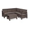 Set de mobilier de grădină Corfu Relax, maro, cu perne taupe calde
