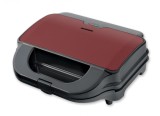 RESIGILAT &ndash; SANDWICH MAKER HEINNER SM-2H900BKS, 900W, placi XL, 2 placi detasabile antiadezive: waffle, grill, Negru/Rosu