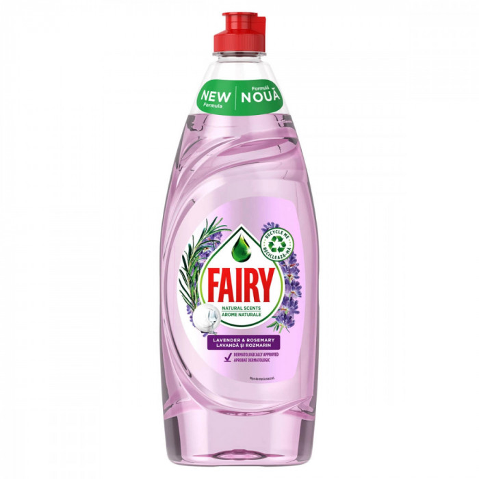 Detergent Lichid Pentru Vase, Fairy, Naturals Lavanda si Rozmarin, 650ml