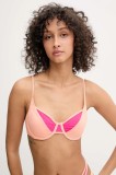 HUGO sutien de baie culoarea portocaliu, cupa usor rigidizata, 50540323