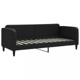 Cumpara ieftin Pat de zi, negru, 80x200 cm, material textil