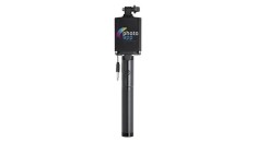 Selfie stick cu Power Bank 2200 mAh in negru foto