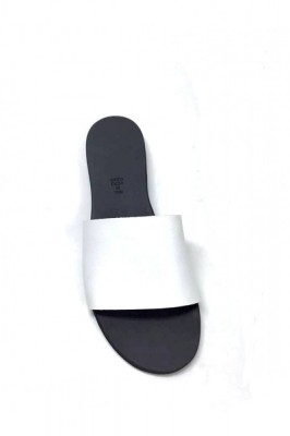 Papuci de dama din piele White Elisa, 39 si 40 foto