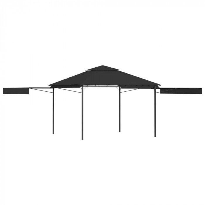 vidaXL Pavilion cu acoperiș dublu extins 3x3x2,75 m antracit 180 g/m&sup2;