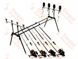 KIT 4 lansete EPOXY 3m, 4 mulinete SPEED 8 rulmenti si baitrunner, rodpod full