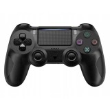 Cumpara ieftin Controler PS4 DT DoubleShock, wireless, vibreaza, 700mAh, negru, set cu cablu