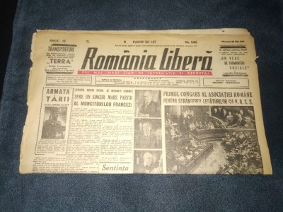 ZIAR ROMANIA LIBERA 23 MAI 1945 ARLUS foto