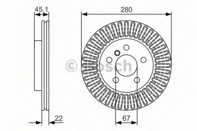 Disc frana MINI MINI (F55) (2014 - 2016) BOSCH 0 986 479 C97 foto