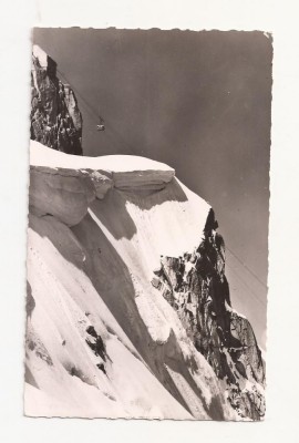 FV2-Carte Postala- FRANTA - Monde Aiguille du midi 3842m, circulata 1957 foto