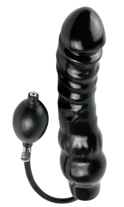 Dildo Gonfabil Ass Blaster, Negru, 25 cm