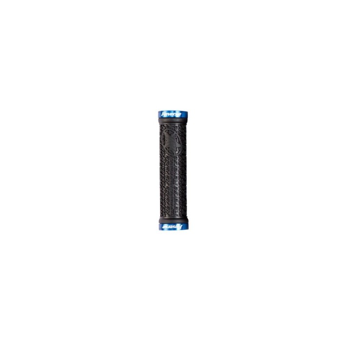 Mansoane Reverse Stamp Lock-On 135/30mm, Negru-Albastru Ultimate FactoryBikes