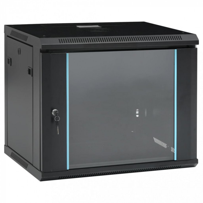 vidaXL Dulap de server 9U, montare pe perete, 19&quot; IP20 600x450x510 mm