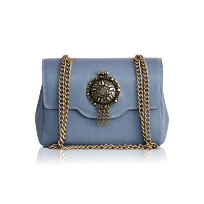 Poșetă Estella french blue din piele naturală foto