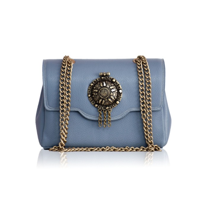 Poșetă Estella french blue din piele naturală