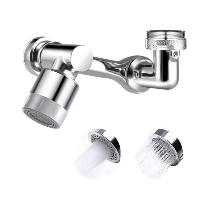 Adaptor Apa Baterie Universal, Prelungitor pentru Baterie Chiuveta, Extensie Robinet Rotativa, Doua Moduri Dus si Bule, Baie sau Bucatarie, Functie de