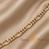 Cumpara ieftin LantiE or Lorenzo , lant unisex tip Gucci, placaj triplu cu aur 18K, Brazilia, 60 cm