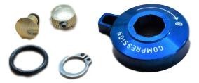 Motion Control Compression Knob Standard Alum W/ Cir-Clip - Blue Ultimate FactoryBikes foto