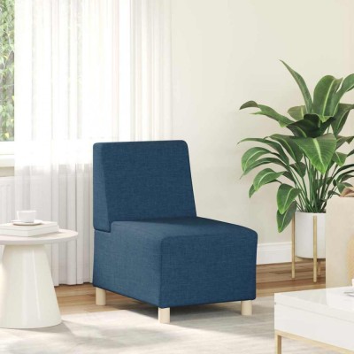 vidaXL Canapea Scaun fără brațe, albastru, 55 cm, material textil foto