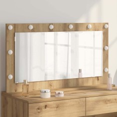 vidaXL Oglindă de toaletă cu oglindă Stejar Artizanal 100 x 55 x 18 cm 868308