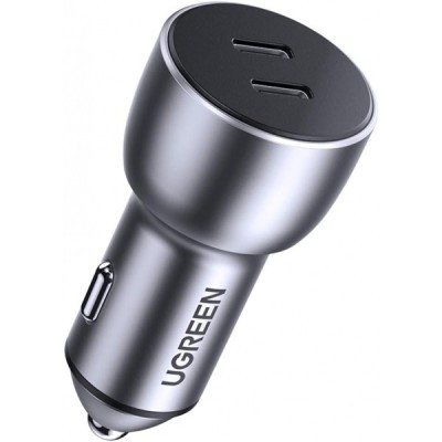 Incarcator Auto UGREEN CD213, 36W, 3A, 2 x USB-C, Gri foto