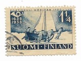 Finlanda - A 300-a aniversare a postei finlandeze, 1938 - valoare obliterata, Posta, Stampilat