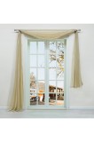 Valanță decorativă pentru cortine din plasă, culoare solidă, nisip, lățime 140 cm, lungime 400 cm