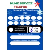 Set Etichete Revizie Climatizare AC Personalizate , Service Auto Freon